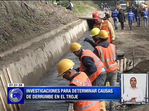 Investigaciones para determinar causas de derrumbe en el Troje