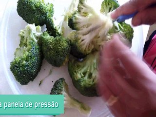 como fazer brócolis na panela de pressão