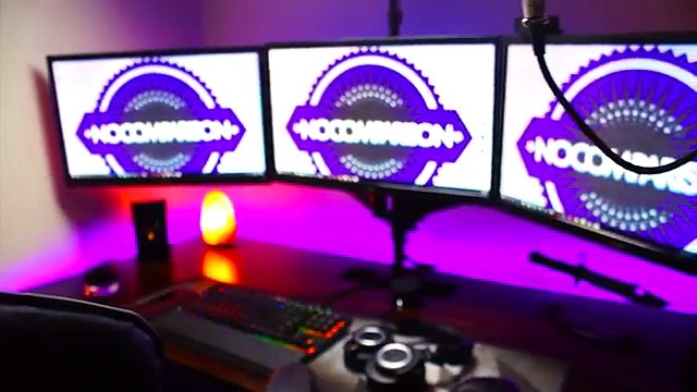 ULTIMATE Triple Monitor Gaming Setup! Custom PC Desk Setup Tour - Ultra Clean PC Gaming Setup 2017