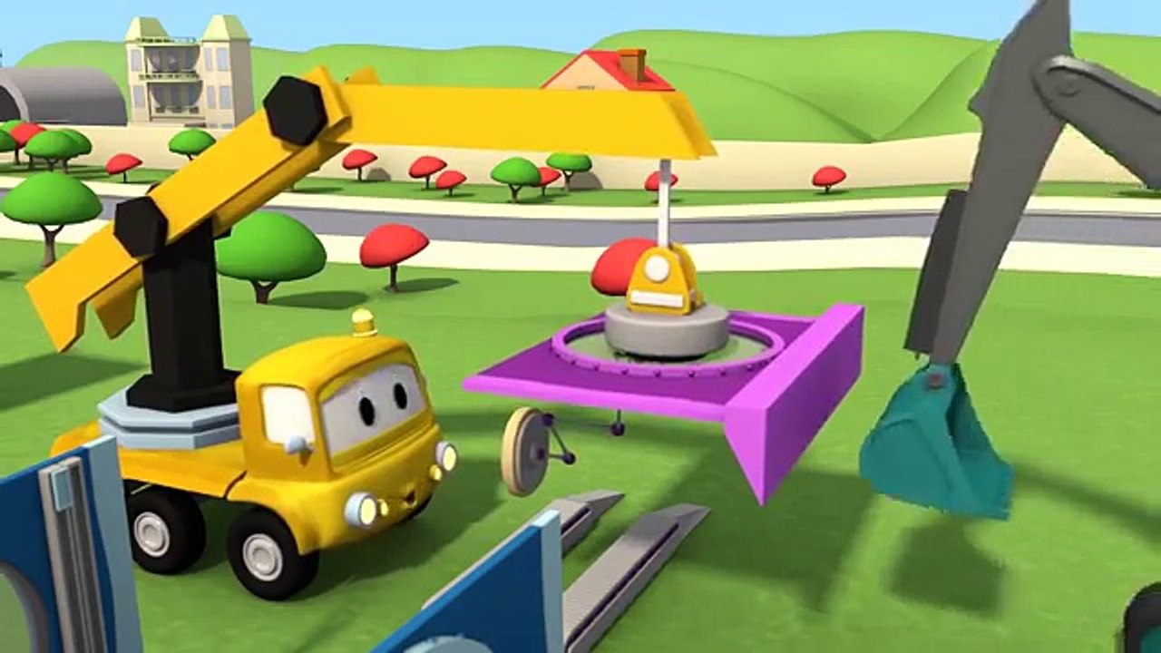 Les Camions Constructeurs- Camion Benne, Grue, Tractopelle et le Lavage Automatique de Car City