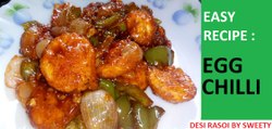 EGG CHILLI: Egg chilli Recipe || Indo Chinese style Spicy Chilli Egg