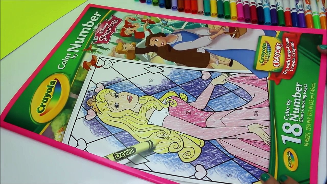 Princess ARIEL - Crayola GIANT COLOR BY NUMBER - Disney Princess Coloring Pages - Color With Me-zj0Aym3kkNw