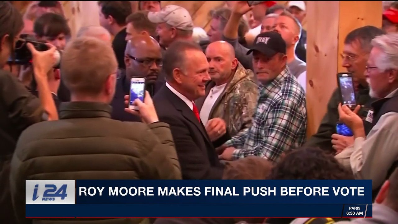 i24NEWS DESK  | Roy Moore makes final push before vote |  Tuesday, December 12th 2017
