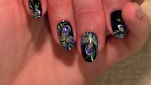 Blue flowers Beautiful and simple spring nail design top 2017. Nail art design manicure-J_iC33kcKqI