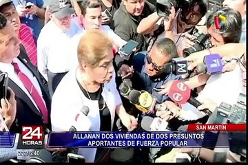 Allanan casas de supuestos falsos aportantes de Fuerza Popular