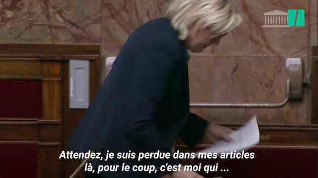 Marine Le Pen a eu eu du mal à suivre cette séance de l'Assemblée nationale