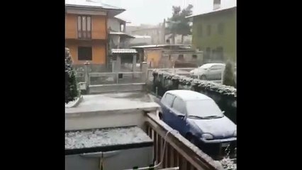 Bergamo - Prima nevicata al Nord (11.12.17)