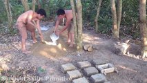 Primitive technology with survival skills Ancient Bricks part 2
