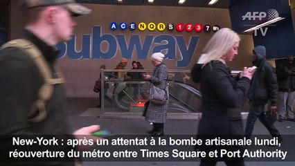 New York : réouverture de la station de métro de Port Authority