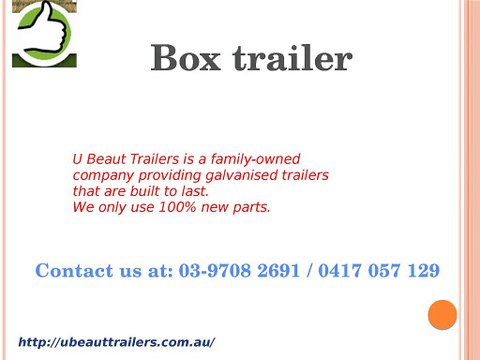 Galvanised Car Trailers for Sale in Melbourne