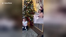 Girl breaks into tears when receiving a puppy for Christmas