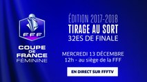 Coupe de France Féminine : Tirage des 32es de finale, mercredi 13 décembre à 12h00 !