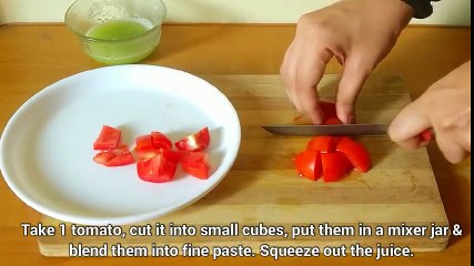 Descargar video: Tomato Lemon Ice cubes for Skin whitening, Pimples,dark spots, blemish, suntan, Acne