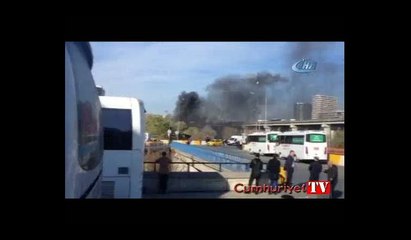 TEM'de bir otobüste yangın çıktı