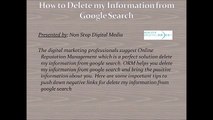 How to Delete my Information from Google Search