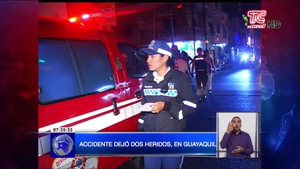 Accidente dejó dos heridos en Guayaquil