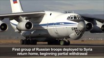 Russia begins its partial withdrawal from Syria