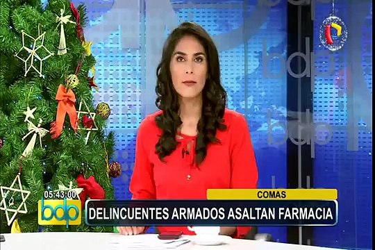 Delincuentes armados asaltan farmacia en Comas