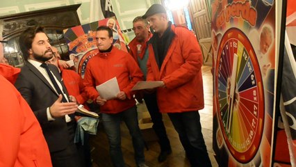 Quand Bouchez et Di Rupo jouent à la roue de la fortune.Vidéo Eric Ghislain