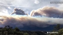 Timelapse shows massive smoke plumes from Thomas fire over Southern California