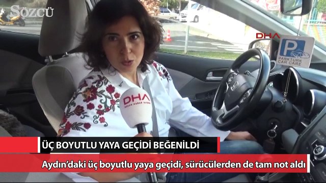Aydın’daki üç boyutlu yaya geçidi, sürücülerden de tam not aldı
