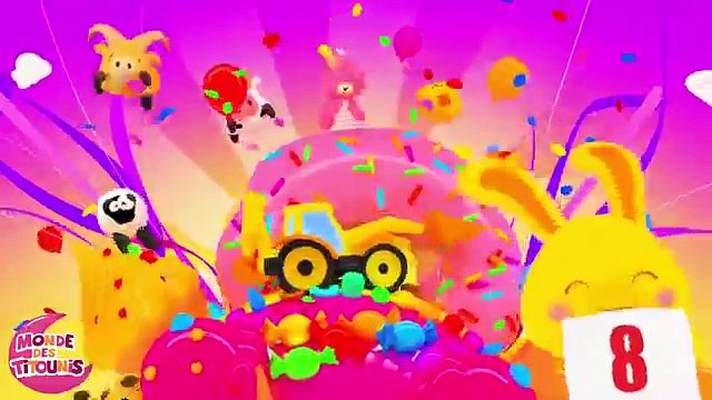 Les roues de l'autobus - Comptines avec les voitures et les camions - Vroum Vroum Touni - Titounis