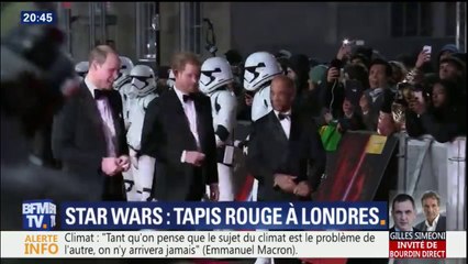 L'équipe de "Star Wars: les Derniers Jedi" sur le tapis rouge pour l'avant-première à Londres