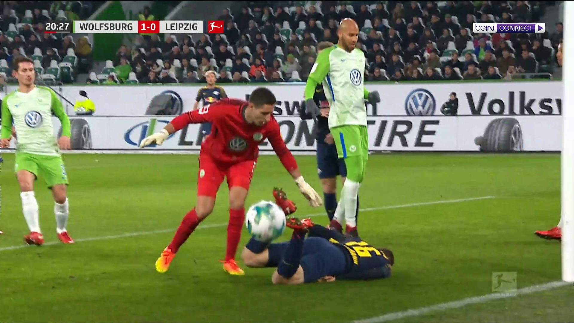 Bundesliga: Wolfsburg 1 RB Leipzig 1