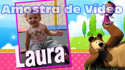 CONVITE VIRTUAL MASHA E O URSO MENINA LAURA 2 ANOS