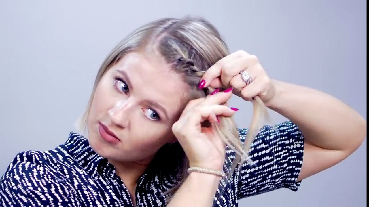 Hairstyle Of The Day: SUPER EASY Rope Braid Twists Short Hairstyle | Milabu