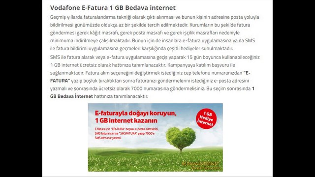 Vodafone Bedava İnternet Paketleri 2018
