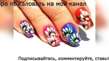TOP amazing nail design Manicure gel varnish Lots of chamomiles-0l49p4ub560