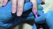 Transparent flowers.  Beautiful and simple spring nail design 2017. Nail art.-3d21-DRRf20