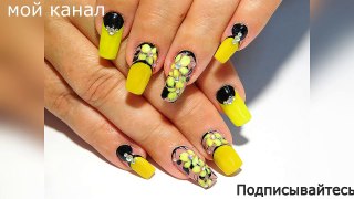 Yellow flowers Beautiful and simple summer nail design-FHhmZ8G3ZjA