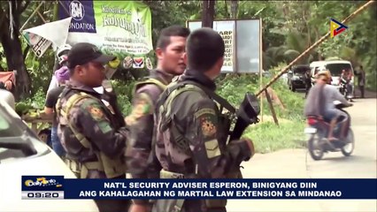 Nat'l Security Adviser Esperon, binigyang diin ang kahalagahan ng ML extension sa Mindanao