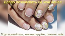 White daisies on short nails  Beautiful and simple summer nail design 2017-rjUItlb54uk