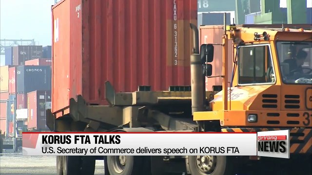 U.S. Secretary of Commerce hopes for a gratifying result of the KORUS FTA renegotiation