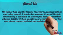 Acquire Income Tax Return Filing Services from ITR Helper