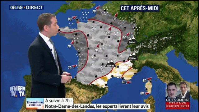 La pluie fait son retour au-dessus de la France ce mercredi, accompagnée de quelques flocons dans l'Est du pays