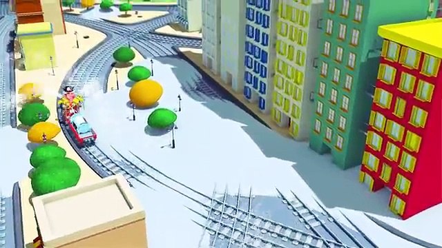 Troy le Train et le Train Canon à Neige à Car City Dessin animés pour enfants - YouTube
