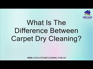 What Is The Difference Between Carpet Dry Cleaning?