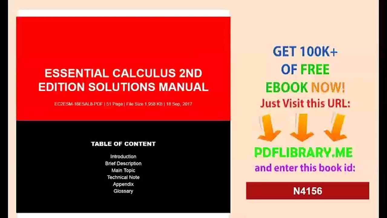 Essential Calculus 2nd Edition Solutions Manual