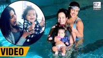 Priyanka Chopra Playing With Niece In Swimming Pool