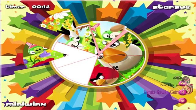 Angry Birds - Round Puzzle Game for Kids Walkthrough All Levels 1-4