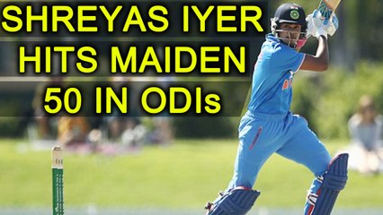 India vs SL 2nd ODI : Shreyas Iyer hits maiden one day 50 after Dharamsala debacle | Oneindia News