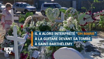 Ce fan joue "Oh Marie" devant la tombe de Johnny