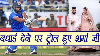 Virat - Anushka Wedding: Rohit Sharma trolled for congratulating the newly married couple |filmiBeat