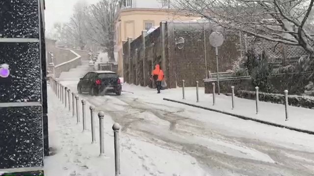 la Meuse-Luxembourg - chaos à Arlon avec la neige
