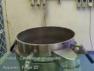 Granules ceramique tamise par tamis vibrants