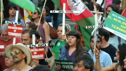 Buenos Aires'te Dünya Ticaret Örgütü'ne karşı yapılan eylemlerde gözaltı